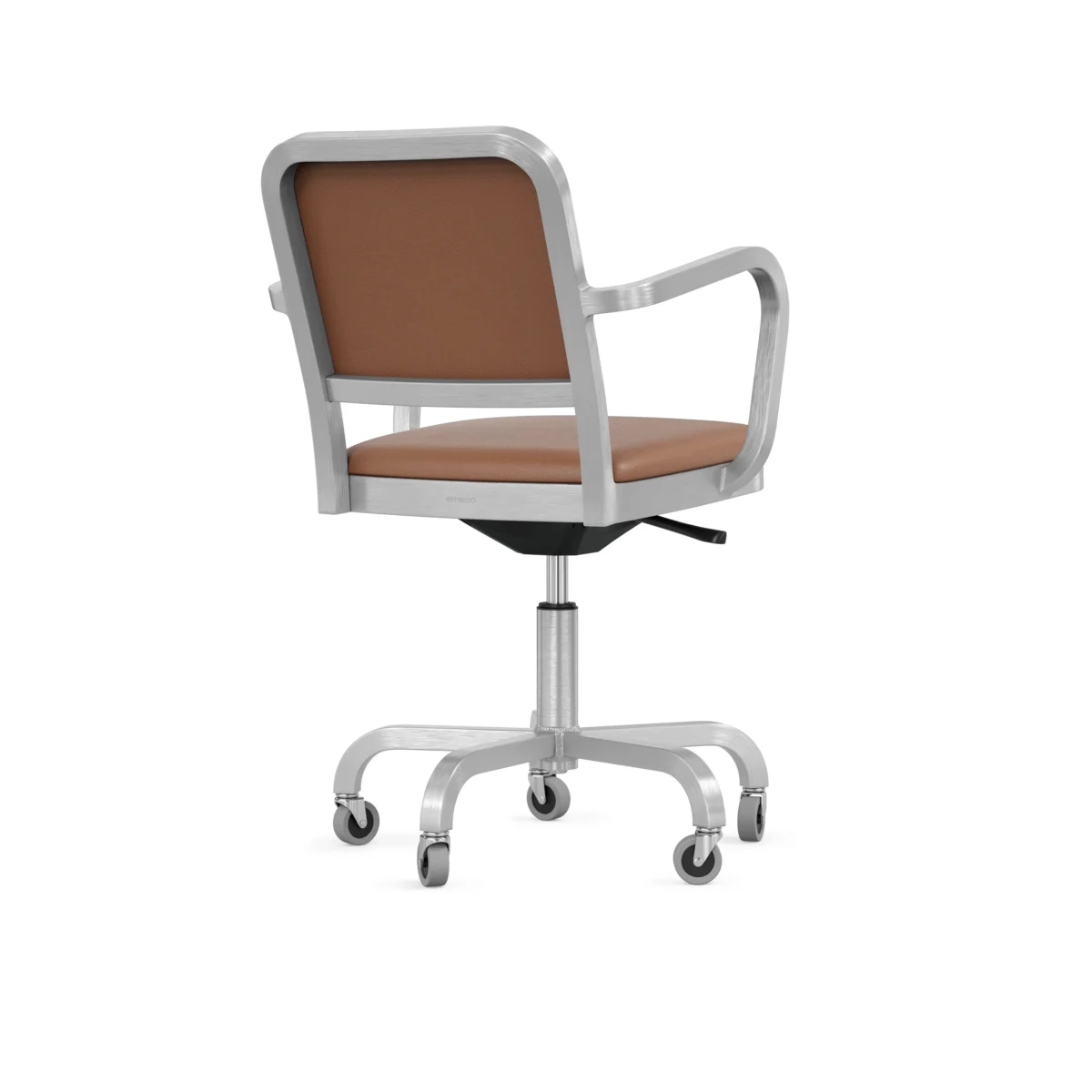 Emeco Navy Officer swivel armchair – a stylish and durable choice for luxury living rooms in Troy.