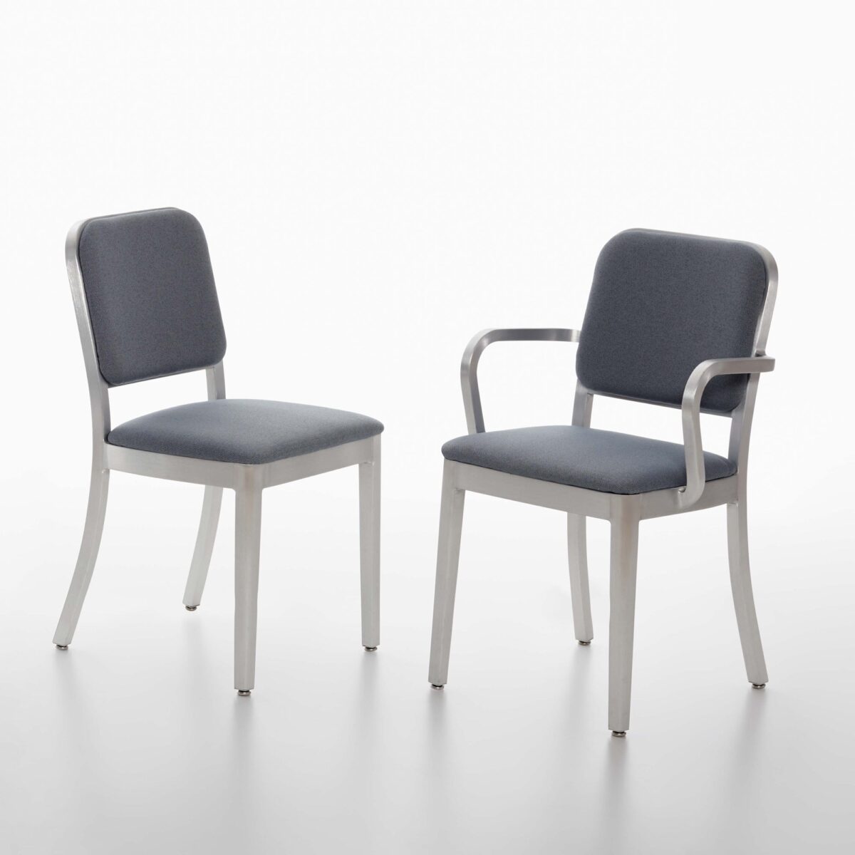 Contemporary Navy Officer armchair in minimalist design