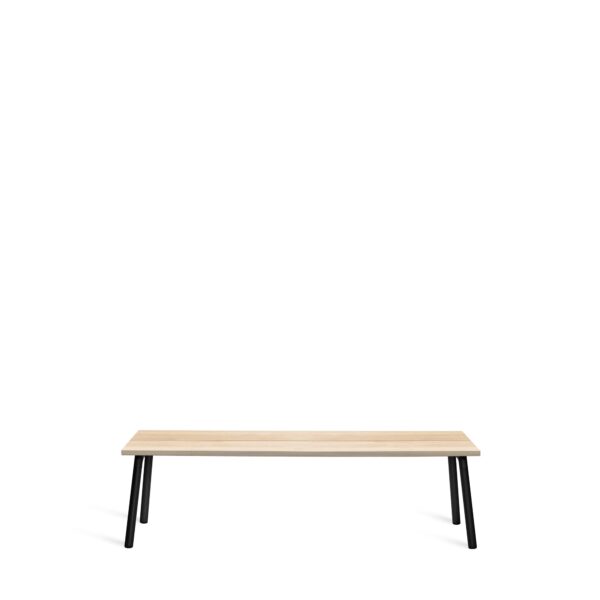 Run Bench by Emeco with a walnut seat and aluminum frame by Sam Hecht and Kim Colin.