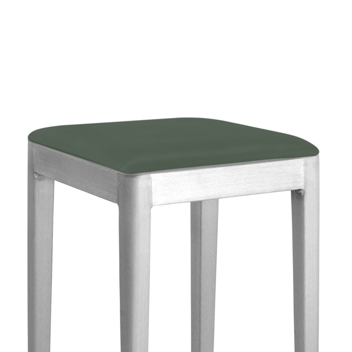 Philippe Starck Emeco stool with seat pad, contemporary style.