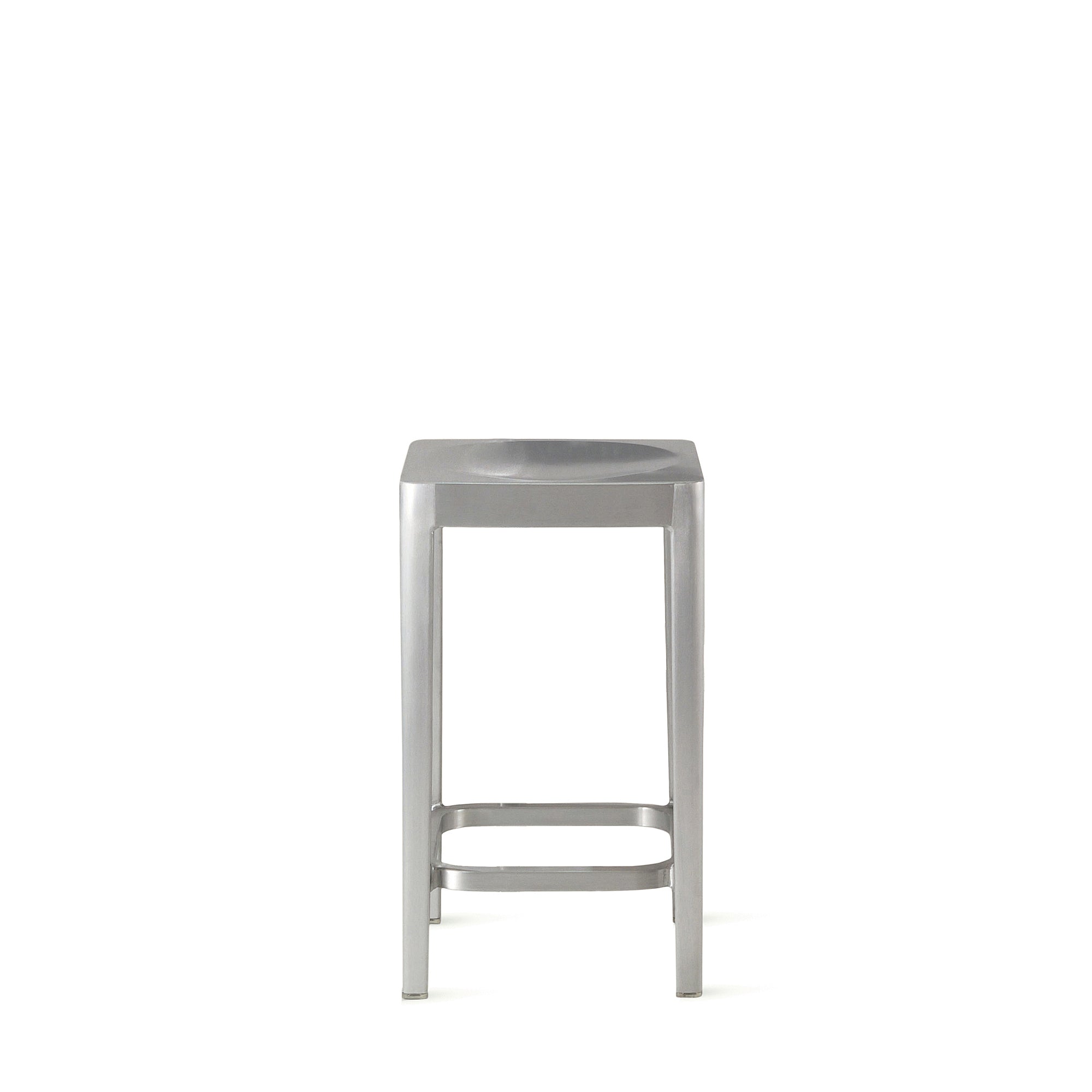 Emeco Stool by Philippe Starck in brushed aluminum finish