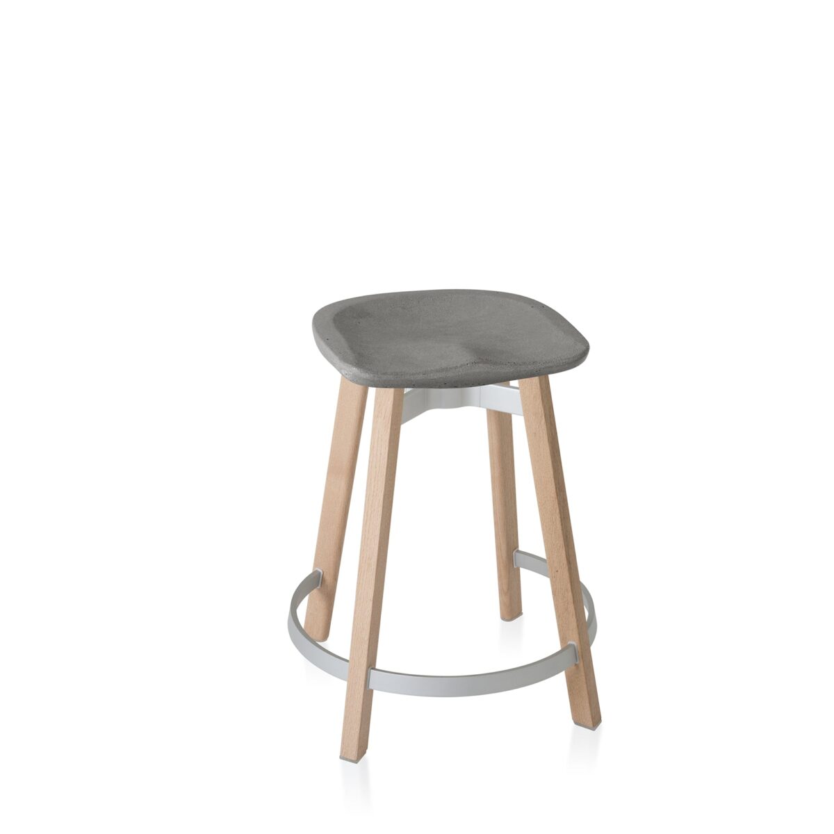 Contemporary stool by Nendo, combining simplicity with sustainability in modern design.