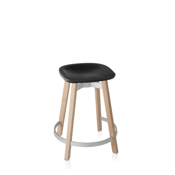 SU Stool by Emeco, a compact and minimalist design, perfect for adding style and functionality to modern spaces, with a sleek form and durable construction.