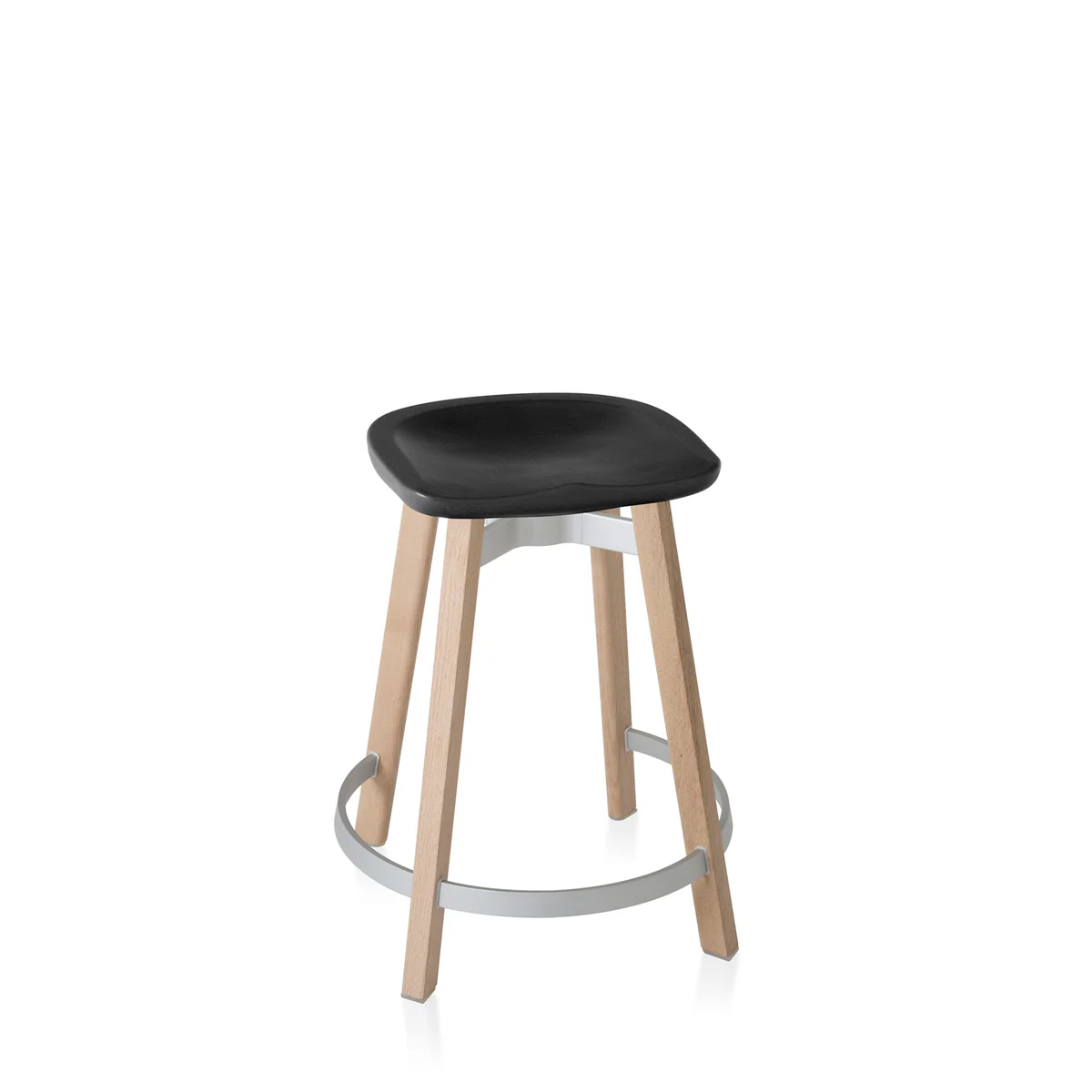 SU Stool by Emeco, a compact and minimalist design, perfect for adding style and functionality to modern spaces, with a sleek form and durable construction.