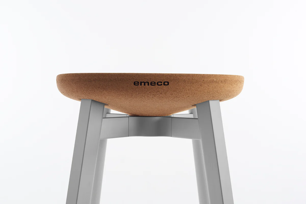 SU Stool by Emeco, a compact and minimalist design, perfect for adding style and functionality to modern spaces, with a sleek form and durable construction.