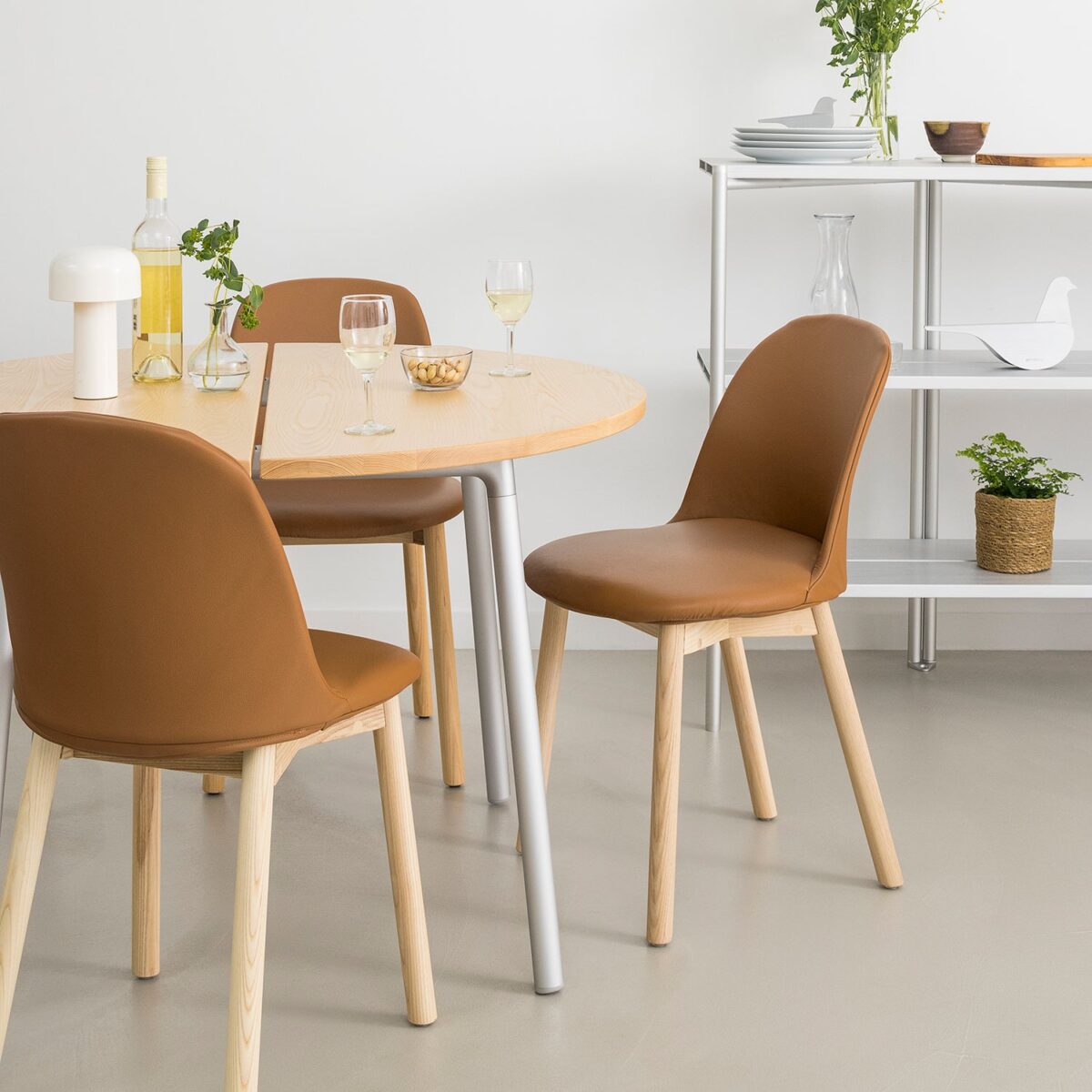 Modern low back slipcover chair by Emeco