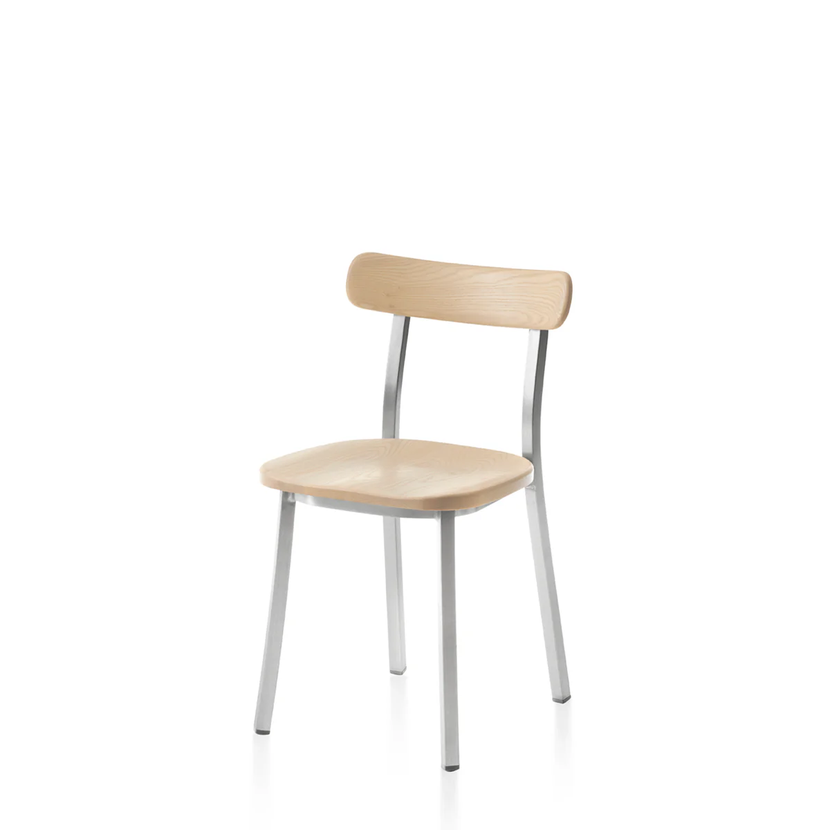 Utility Side Chair by Emeco, a versatile and durable design with sleek lines, perfect for both residential and commercial spaces with a modern, functional aesthetic.