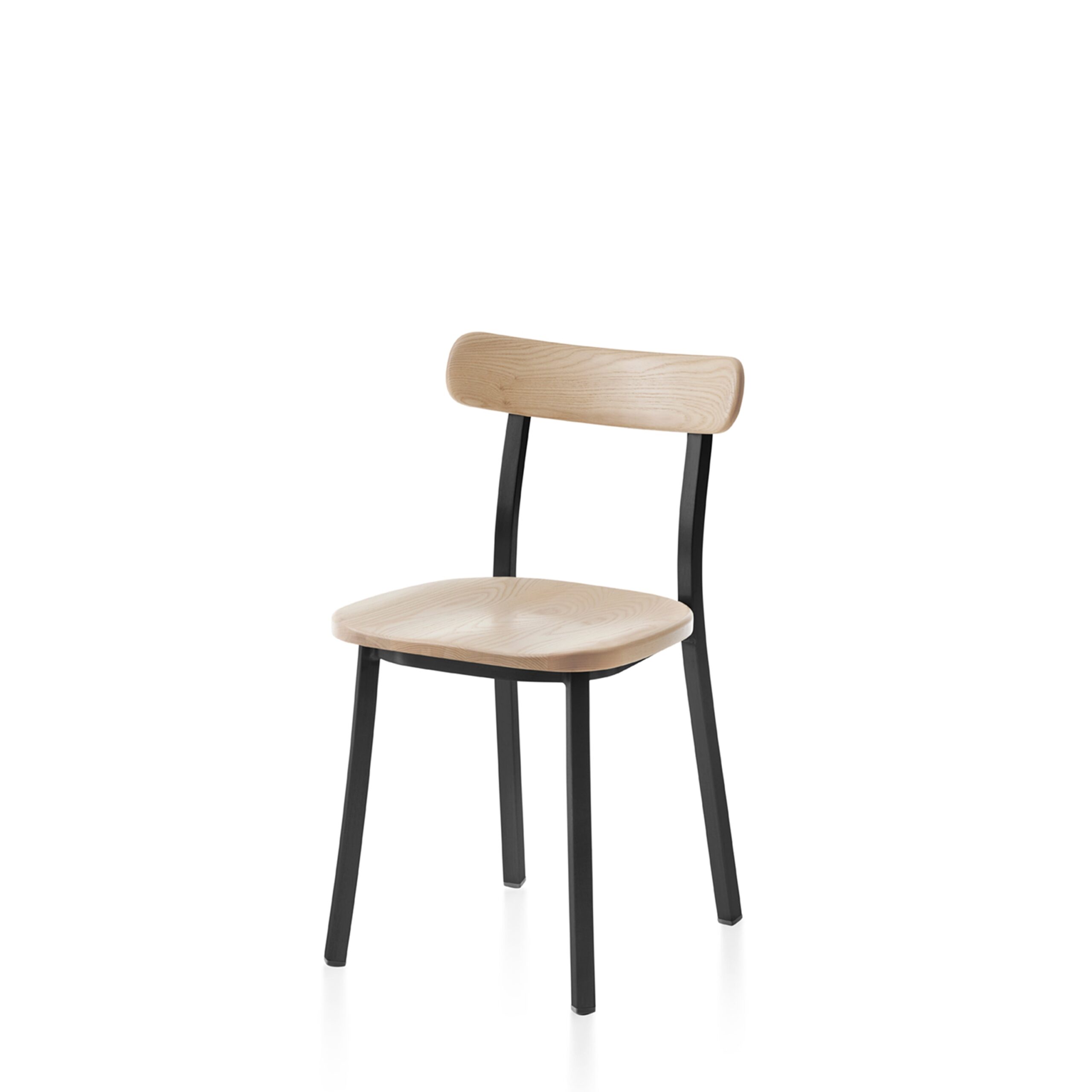 Utility Side Chair by Jasper Morrison – Contemporary design with aluminum frame and solid wood seat