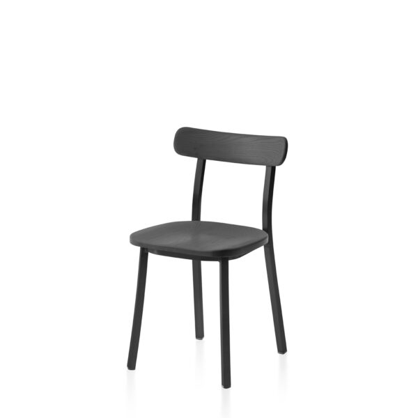 “Utility Side Chair by Jasper Morrison for Emeco showcasing modern simplicity and industrial durability.”
