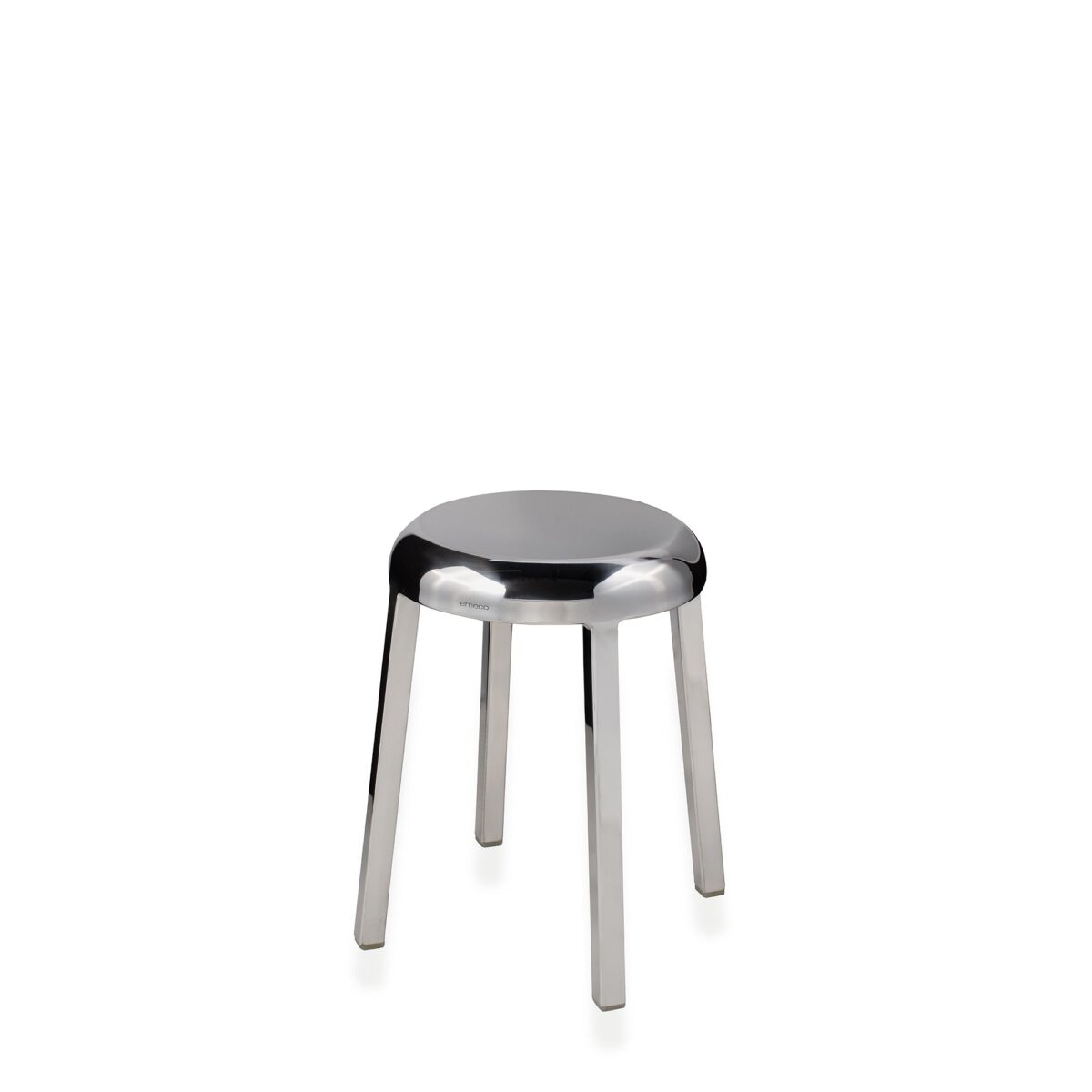Za small stool by Naoto Fukasawa for Emeco in brushed aluminum finish