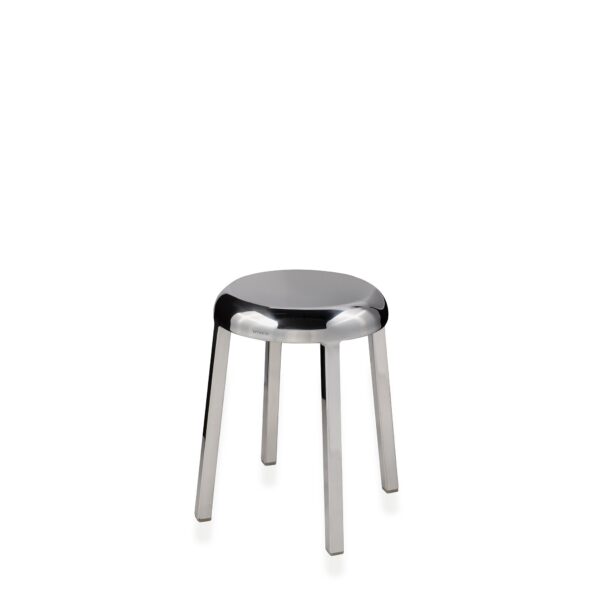 Za small stool by Naoto Fukasawa for Emeco in brushed aluminum finish
