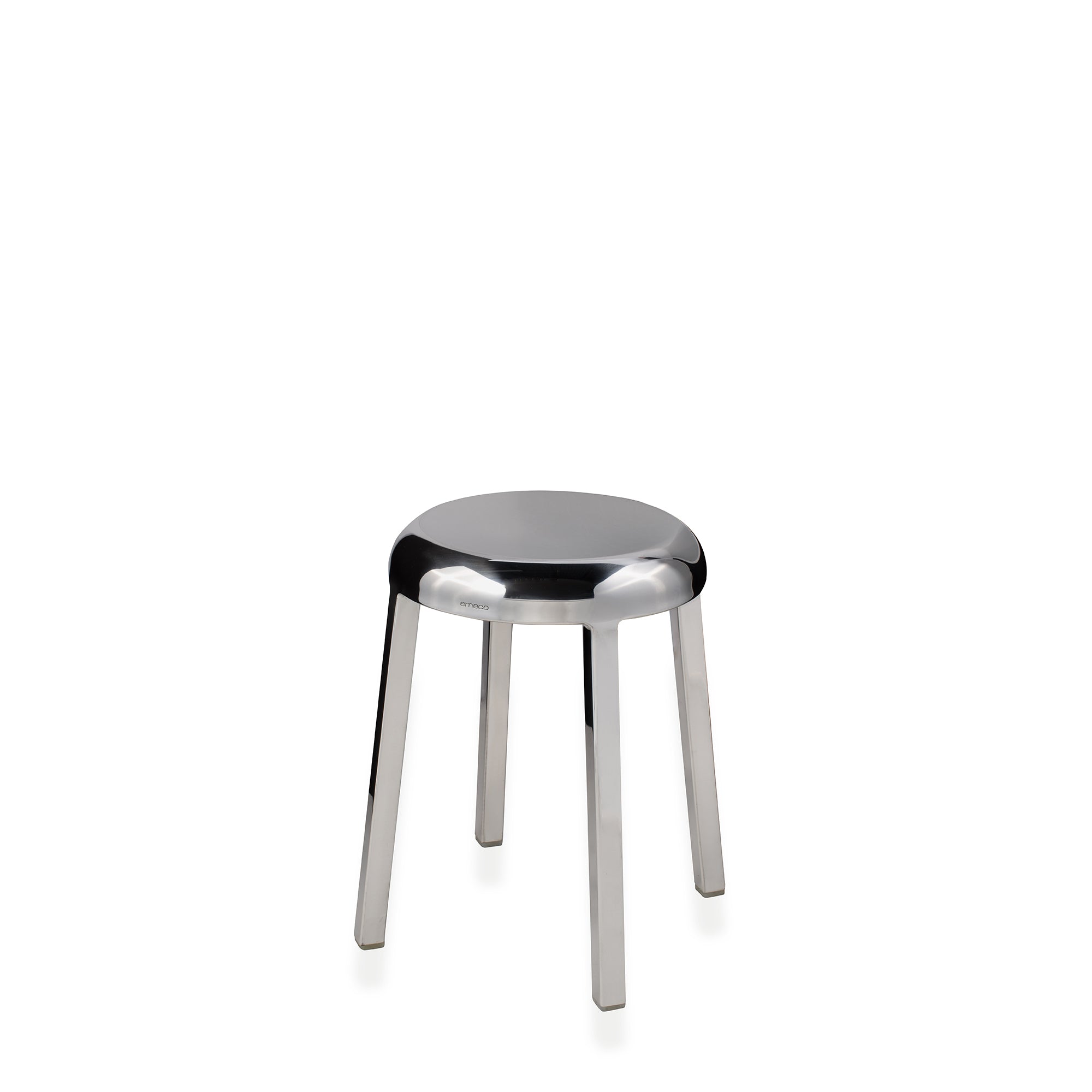 Za small stool by Naoto Fukasawa for Emeco in brushed aluminum finish