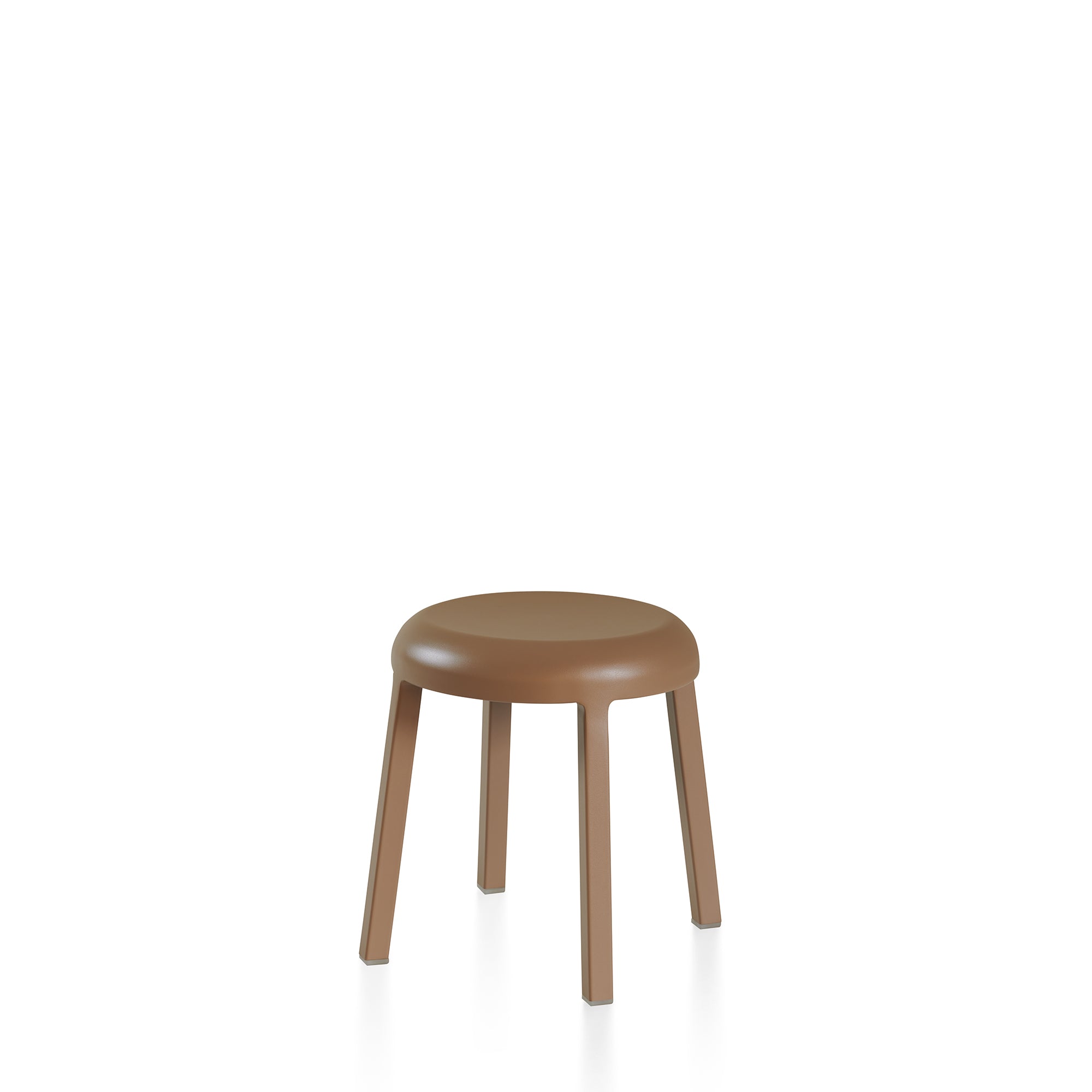 “Eco-friendly Emeco On & On stool featuring sustainable recycled plastic seating.”