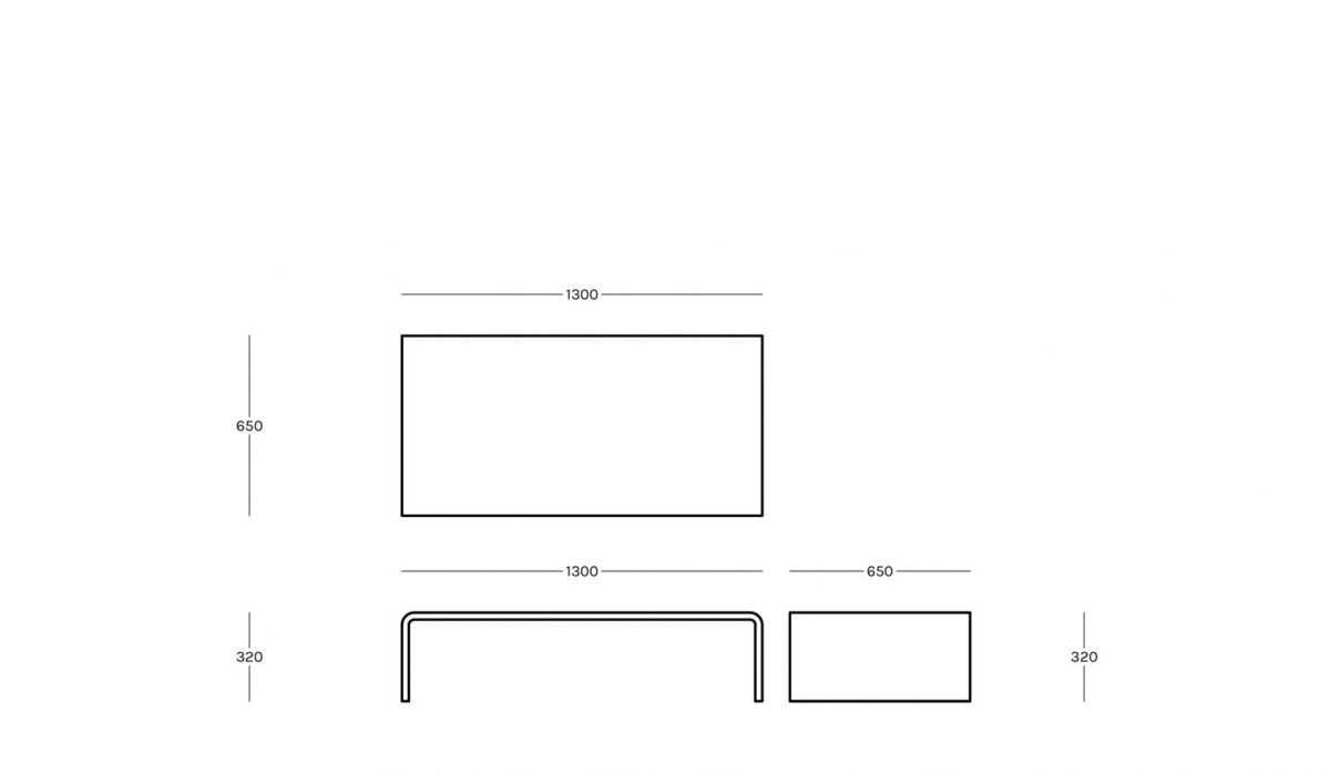 Elegant low table with clean, simple lines by Zeusnoto