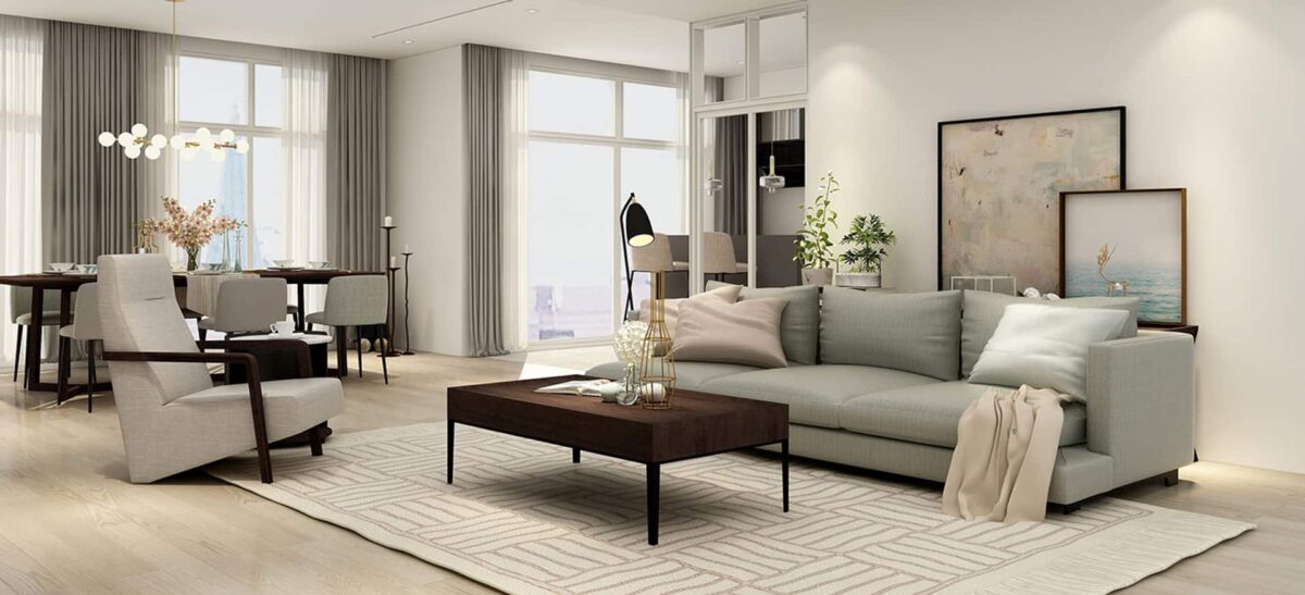 Elegant round dining table with smooth wood top and sleek metal base by Camerich.