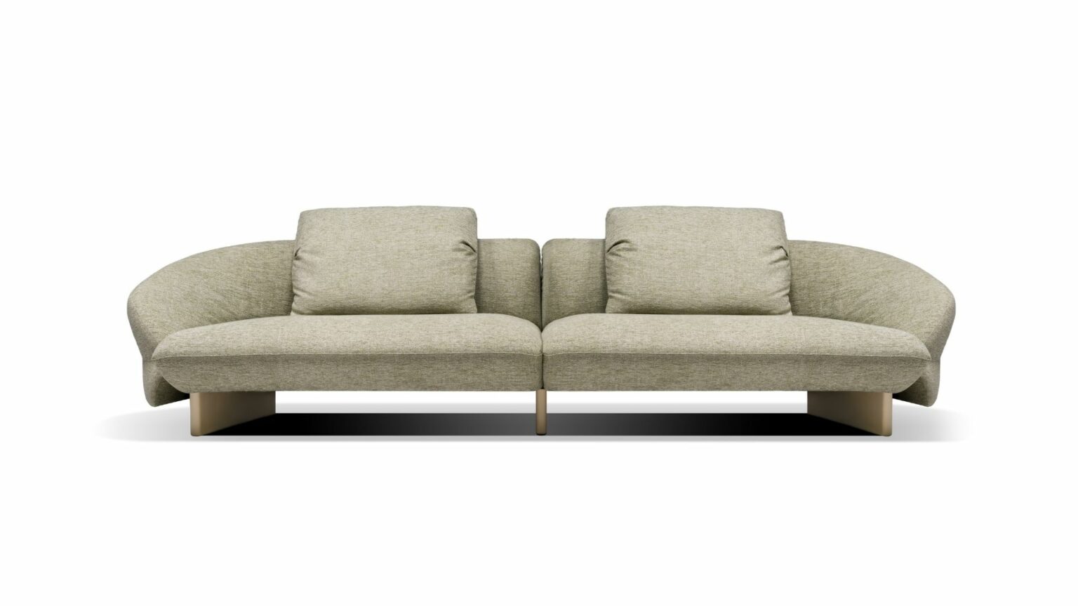 Side view of Fleur by Nicoline showcasing its sculpted armrest and elegant stitching.