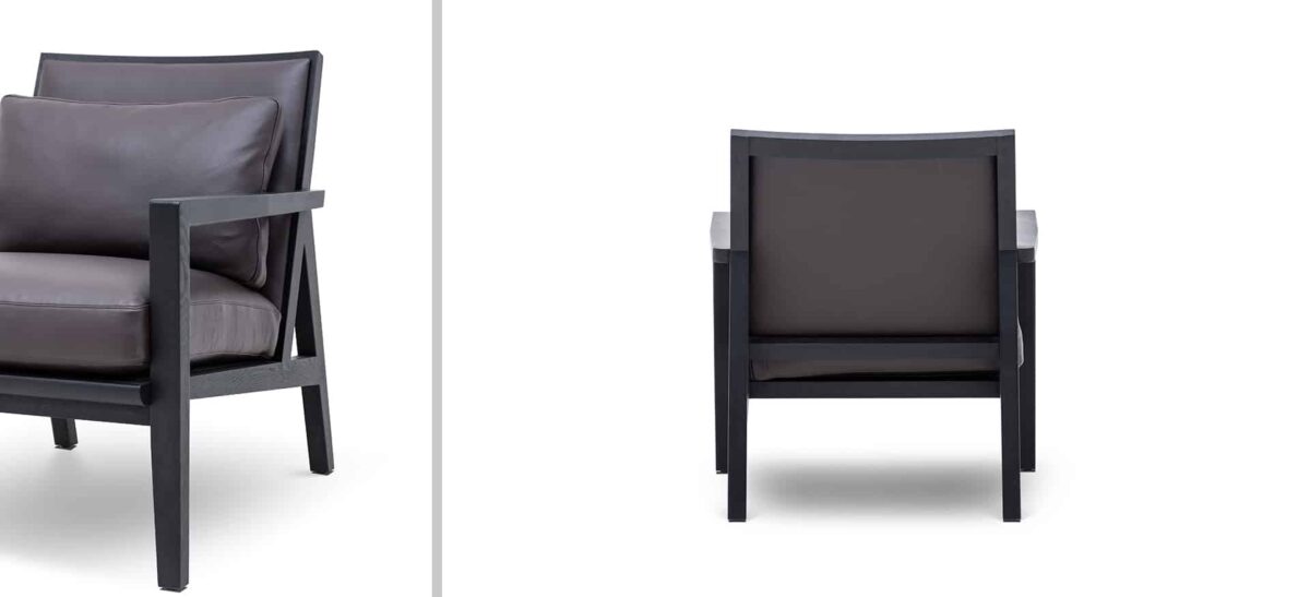 Stylish curved chair for modern interiors