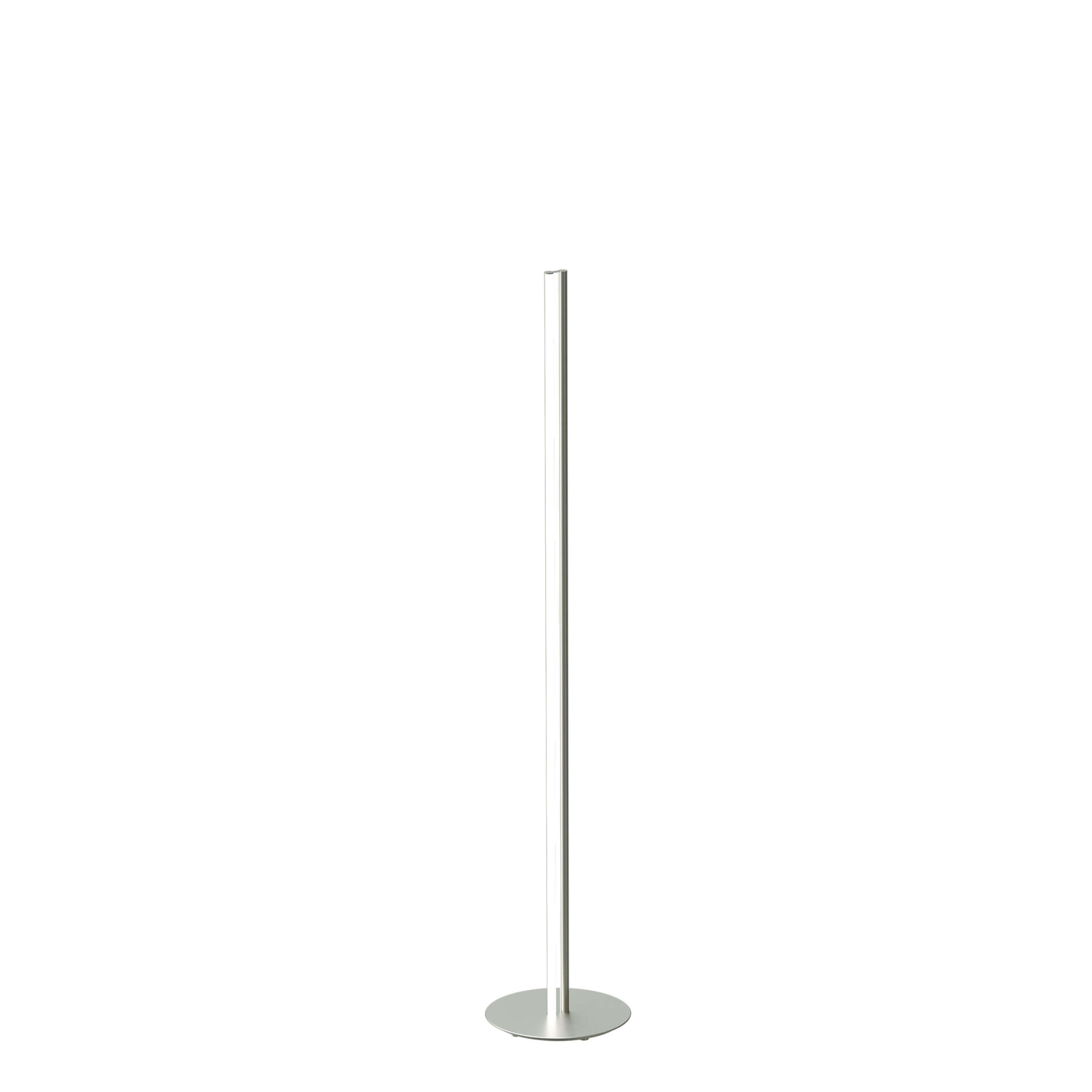 Superloon by Flos, "Flos Superloon Floor lamp by Jasper Morrison with edge-lit circular disc diffuser and tripod aluminum base in matte black" – highlights designer, tech, finish & structure.