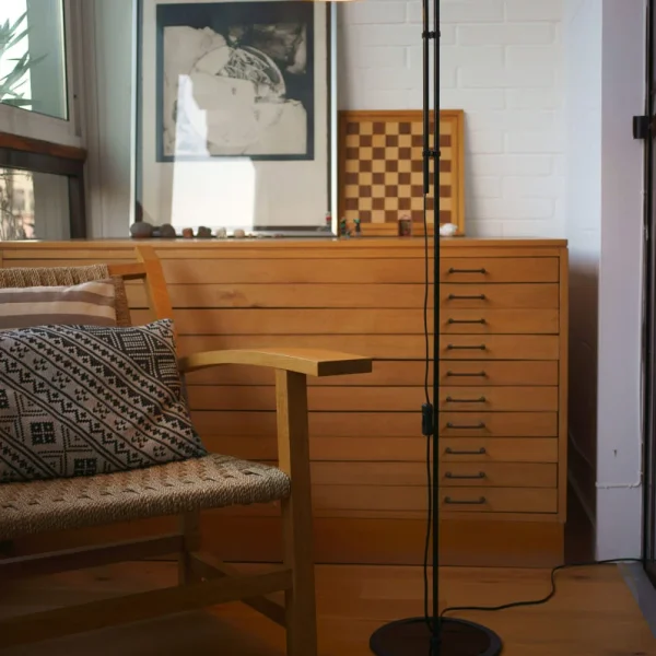 “Modern interior lamp Funiculí by Marset – simple, utilitarian design perfect for minimalist spaces”