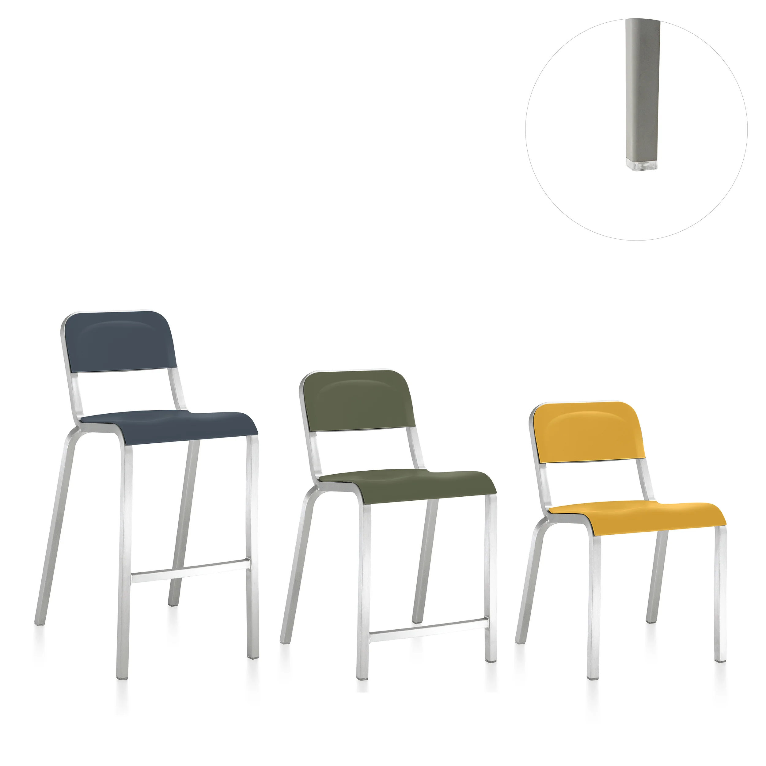 Glides for 1951 by Emeco, designed to protect floors and enhance mobility.