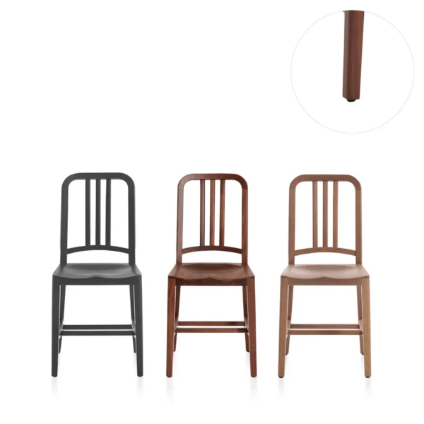 Glides for Navy Wood Chair (Set of 4) by Emeco, durable and functional, designed to protect floors while providing smooth movement for the Navy Wood Chair in modern spaces.