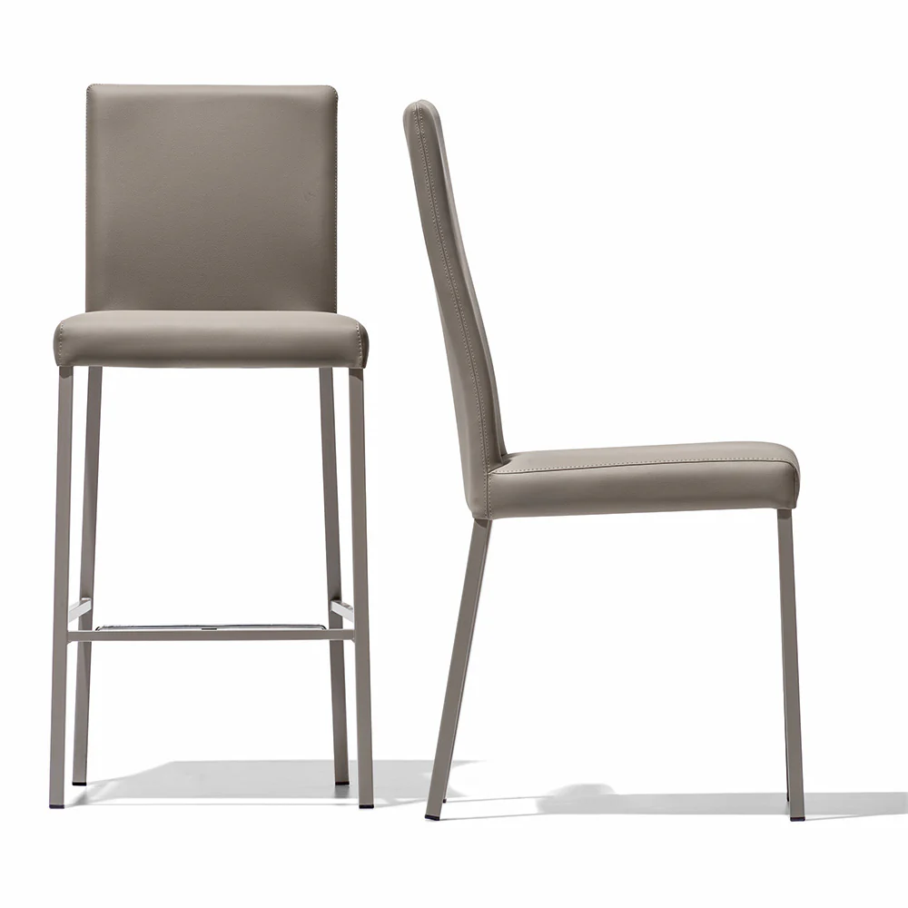 “GARDA by Connubia modern Italian dining chair – upholstered seat and backrest with elegant metal legs and refined silhouette”