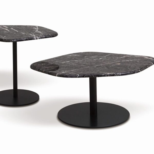"Hanna Shape Table by Camerich, a unique and modern design with elegant curves, perfect for adding a stylish and functional centerpiece to contemporary dining spaces."