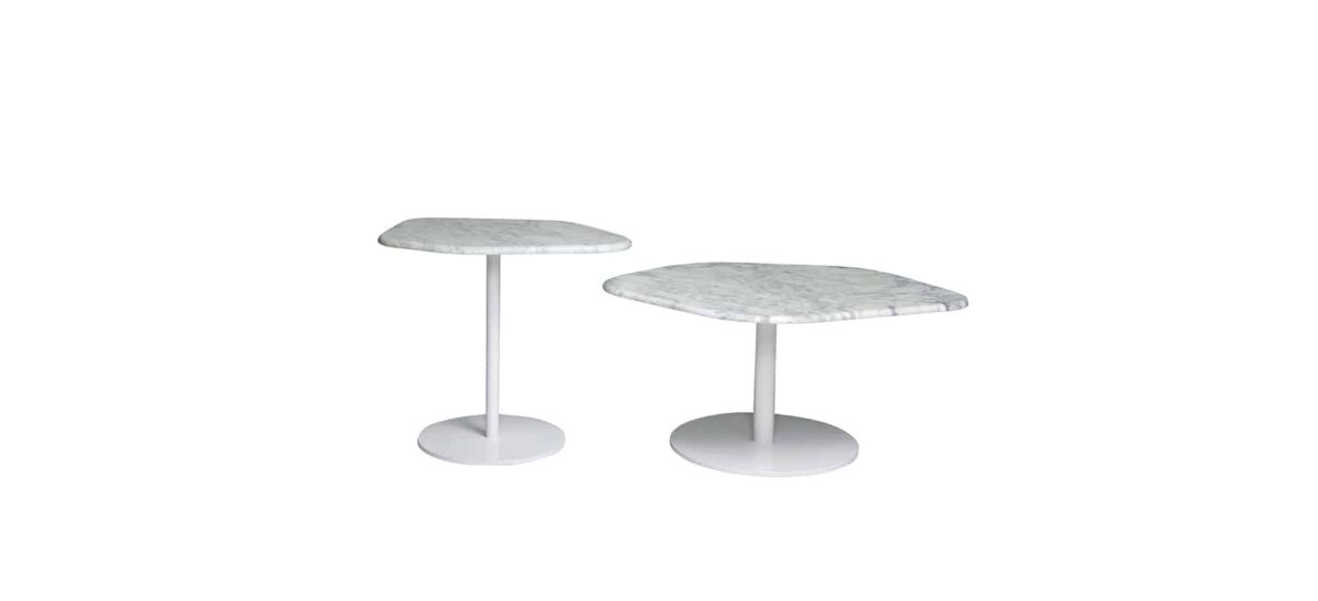 "Hanna Shape Table by Camerich, a unique and modern design with elegant curves, perfect for adding a stylish and functional centerpiece to contemporary dining spaces."