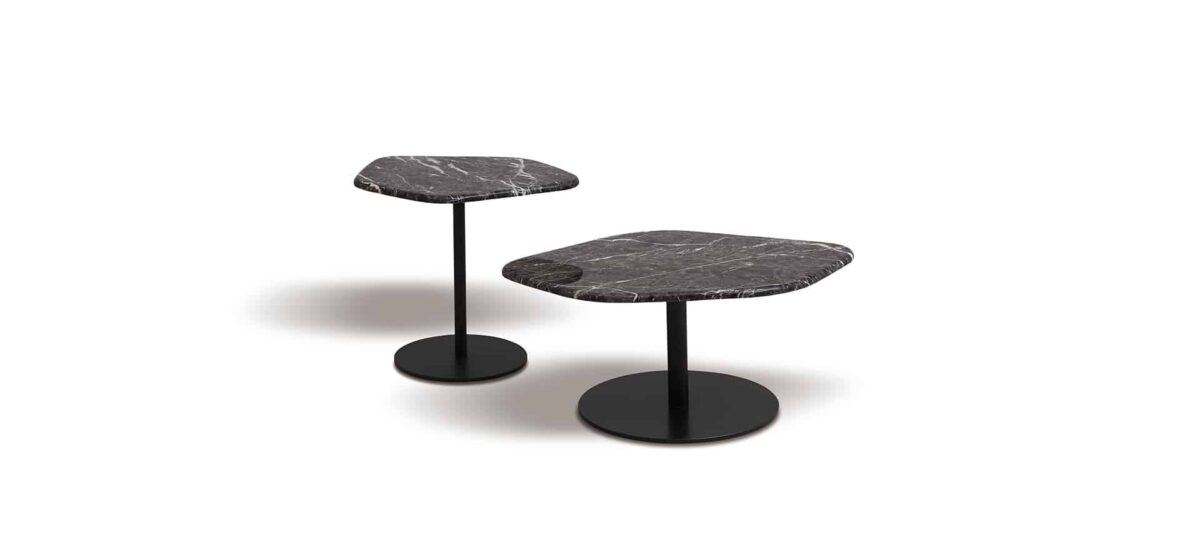 "Hanna Shape Table by Camerich, a unique and modern design with elegant curves, perfect for adding a stylish and functional centerpiece to contemporary dining spaces."
