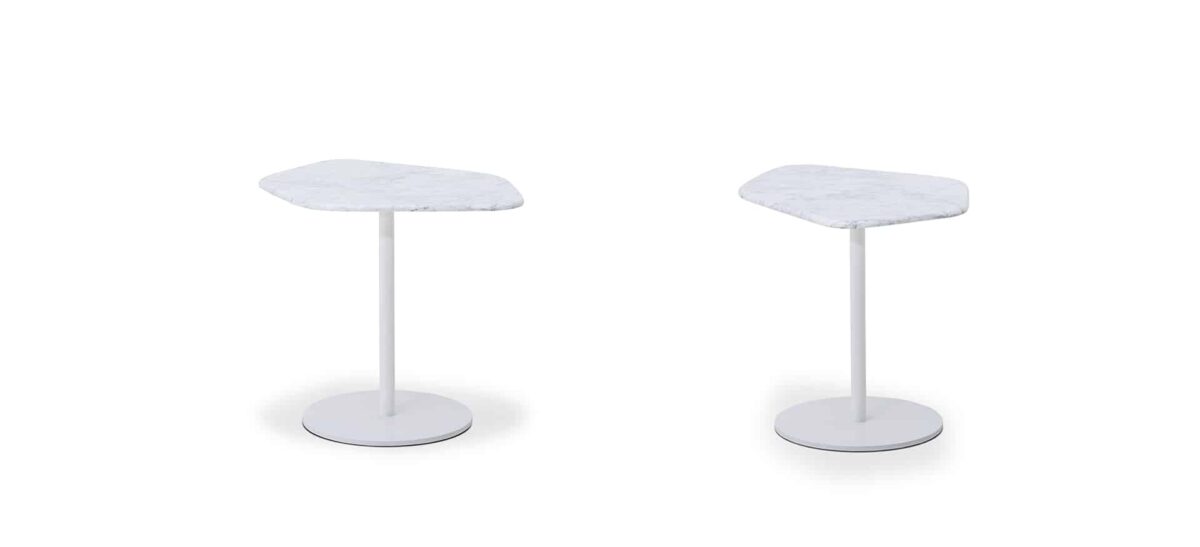 "Hanna Shape Table by Camerich, a unique and modern design with elegant curves, perfect for adding a stylish and functional centerpiece to contemporary dining spaces."