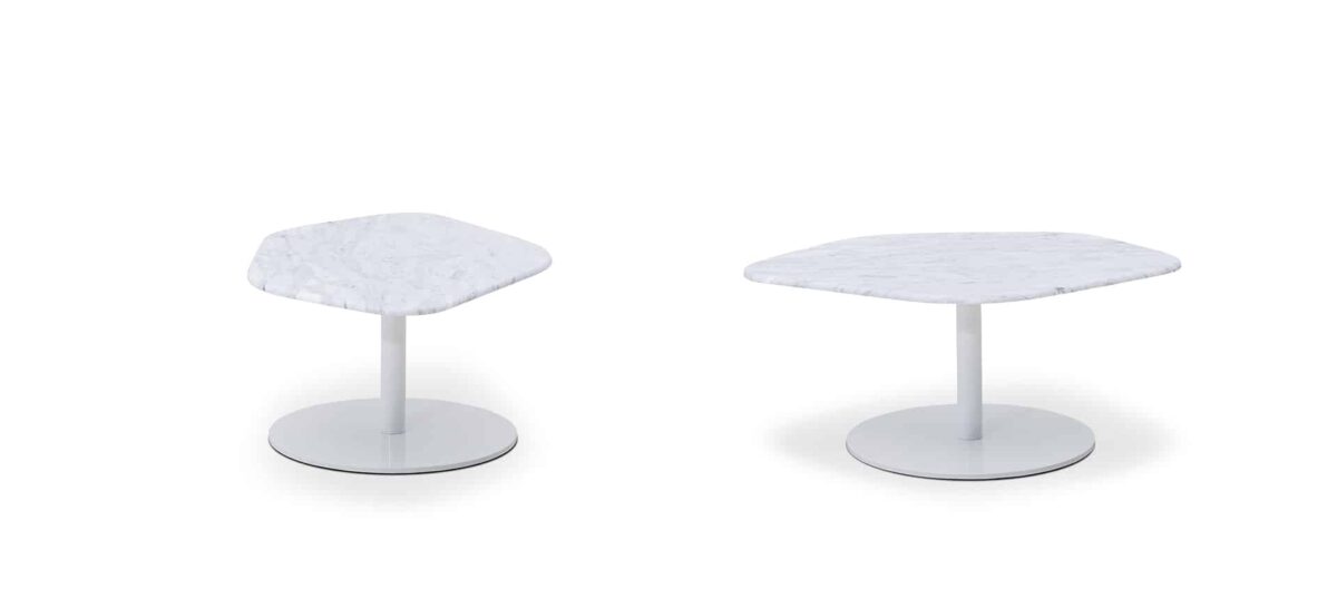 "Hanna Shape Table by Camerich, a unique and modern design with elegant curves, perfect for adding a stylish and functional centerpiece to contemporary dining spaces."