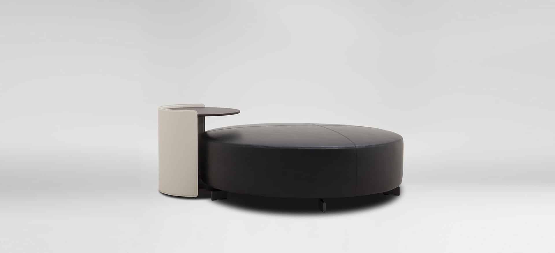 Rectangular ottoman with soft cushion top