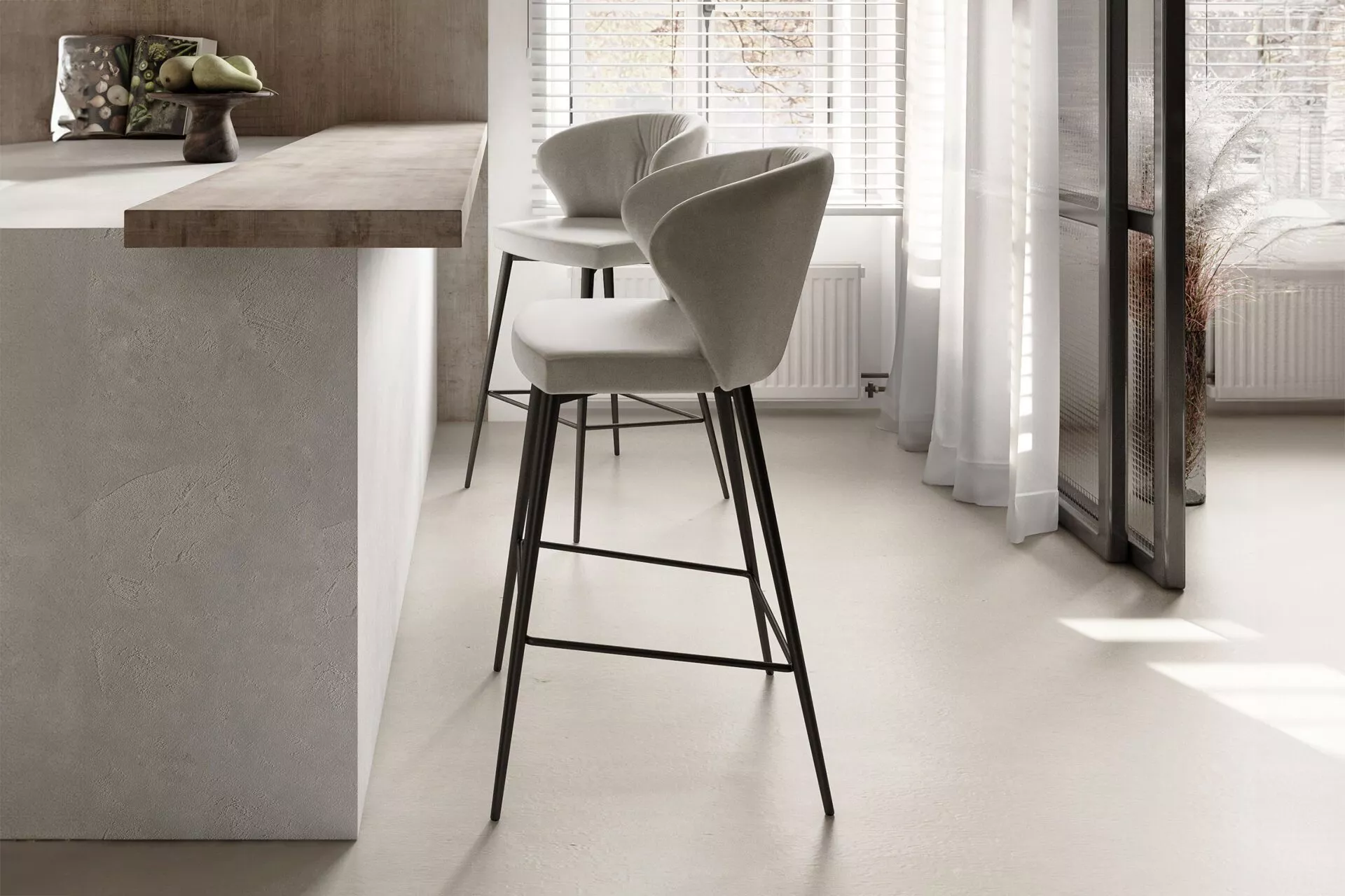 Peressini Ingrid Chair featuring a sleek, ergonomic design with high-density foam padding and a quilted outer backrest, upholstered in luxurious faux leather or real leather.