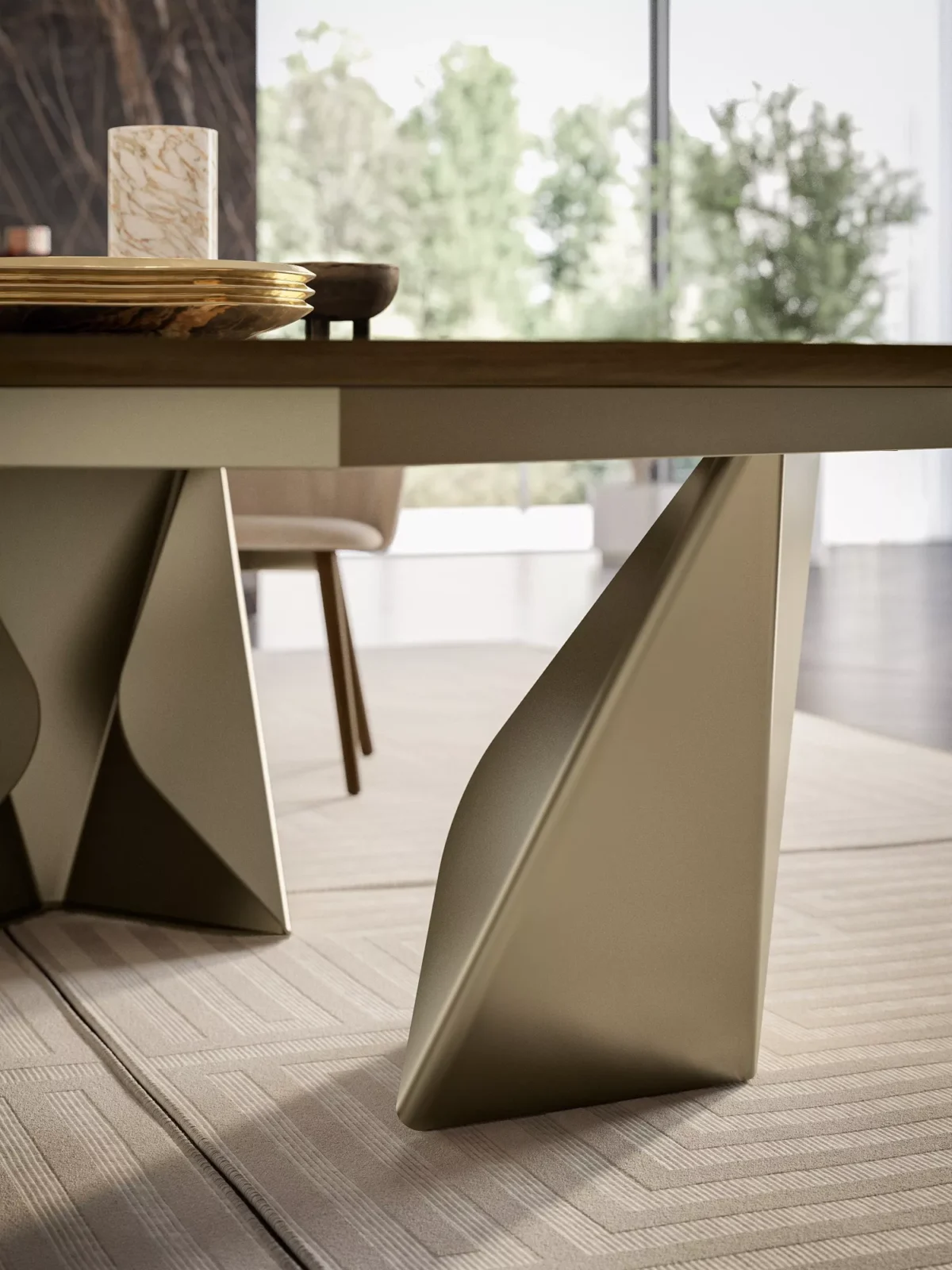 Minimalist interior with Kaleido by Bontempi as a bold accent piece.