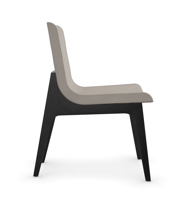 Starr Dining Chair by Caracole — sleek dining chair with an arched back and tailored fabric upholstery.