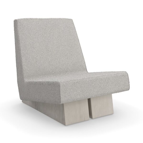 Modern accent chair with clean lines and luxurious boucle fabric, perfect for adding a sophisticated touch to contemporary living spaces in Royal Oak, Michigan.