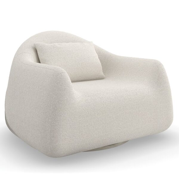 Serenity Swivel Chair by Caracole with smooth 360-degree swivel and plush cushioning.