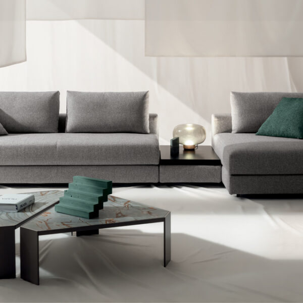 Elegant Cuba Plain sofa by Nicoline in soft leather with a modern low-profile design.