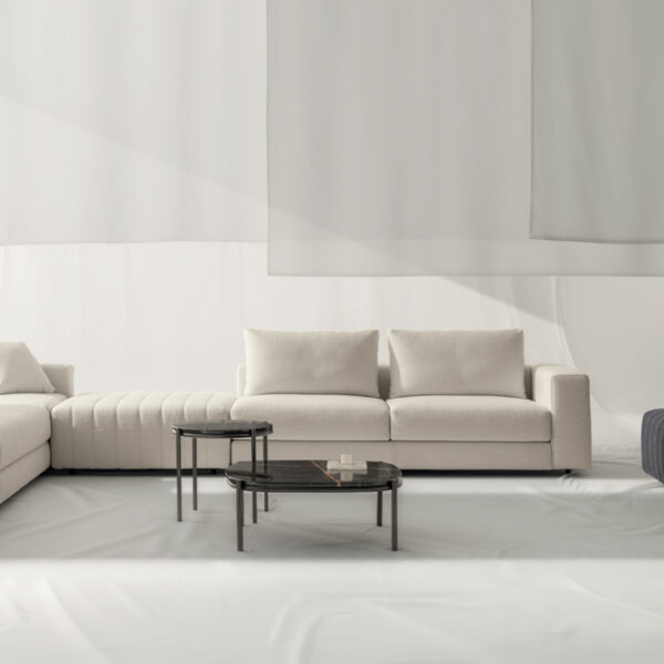 Contemporary Cuba Split sofa by Nicoline featuring deep cushions and clean lines.