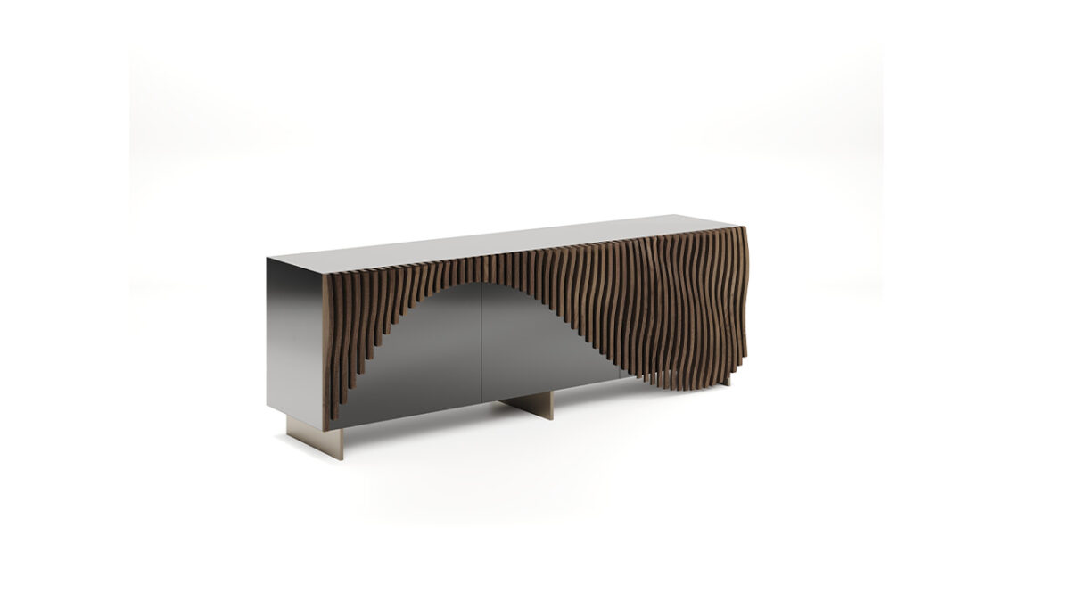 Modern Italian Accent Buffet by Reflex with smoked mirror and bronze finish