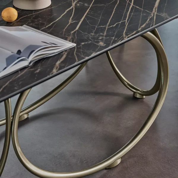 Louis dining chair by Bontempi in a bright interior setting with natural wood table.