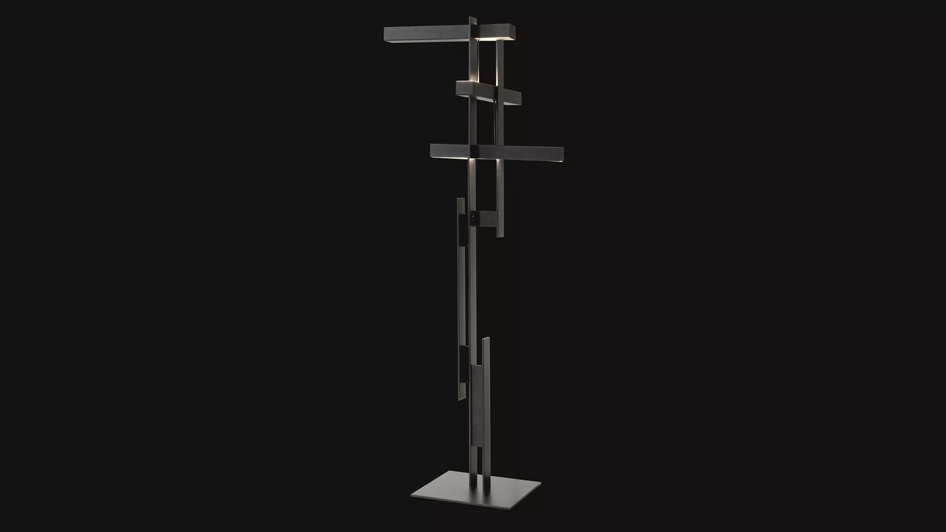 “Las by Oluce minimalist Italian lamp – sleek desk lamp with angular profile and matte metal finish”