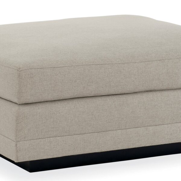Elegant and versatile Fusion Ottoman by Caracole, featuring a sleek design and luxurious upholstery, perfect for adding comfort and style to any room.