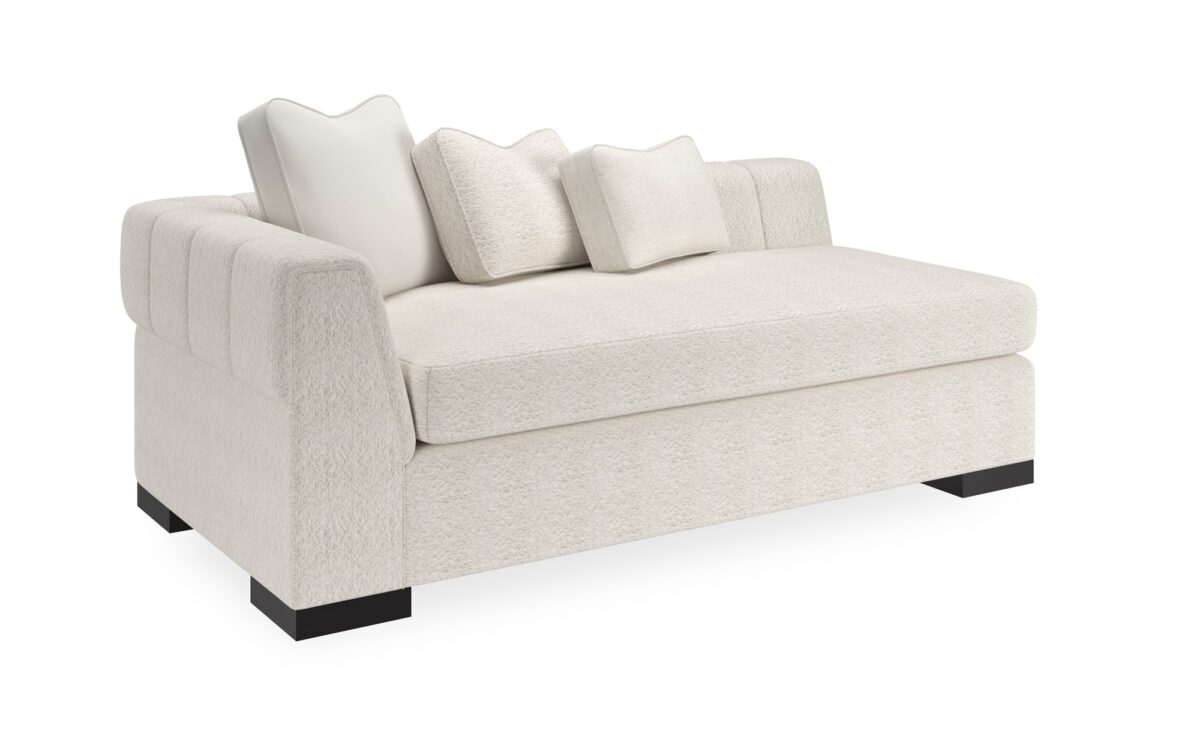 Contemporary Edge LAF Loveseat by Caracole, perfect for upscale living rooms in Birmingham or Troy, Michigan.