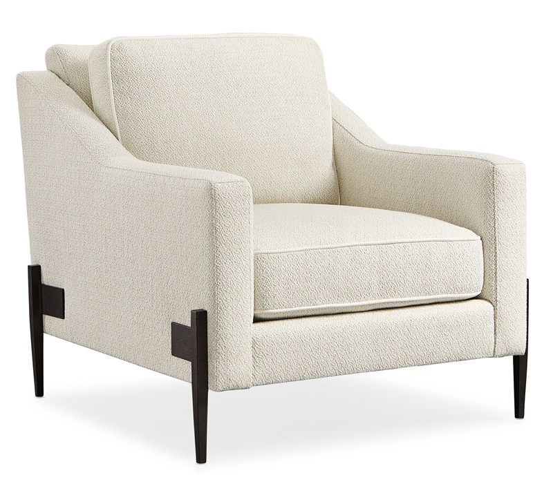 Modern accent chair featuring bold lines and luxurious fabric, ideal for contemporary living rooms in Royal Oak, Michigan