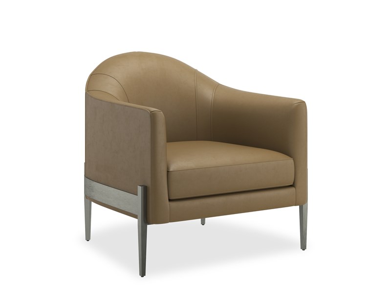 Modern accent chair with a bold silhouette and luxurious upholstery, perfect for contemporary living rooms in Royal Oak, Michigan.