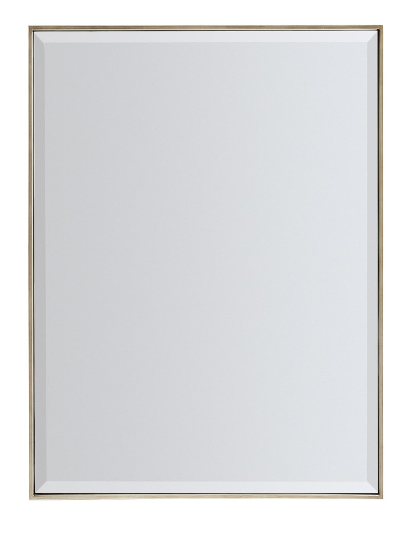 "Modern and stylish ReMix Rectangle Mirror by Caracole, featuring a sleek, geometric design with polished finishes that add elegance and sophistication to any room."