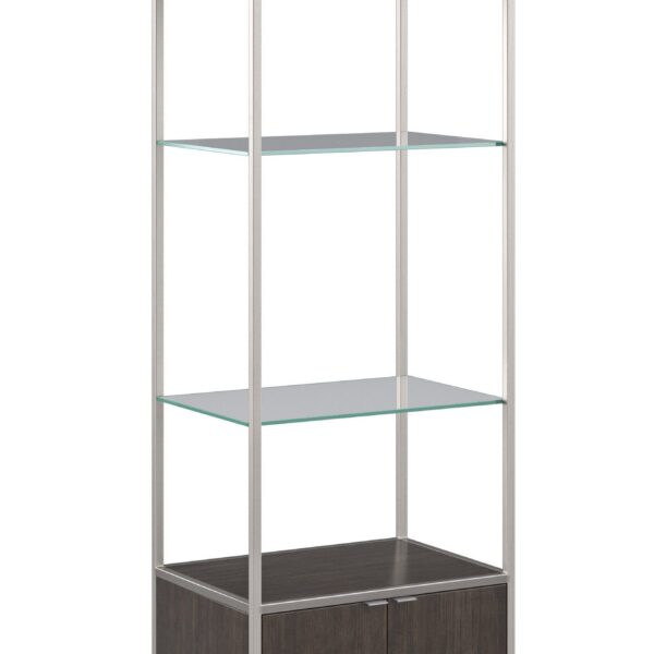 Chic and modern La Moda Display Unit Pier by Caracole, designed with elegant lines and luxurious finishes to showcase your décor in a sophisticated manner.