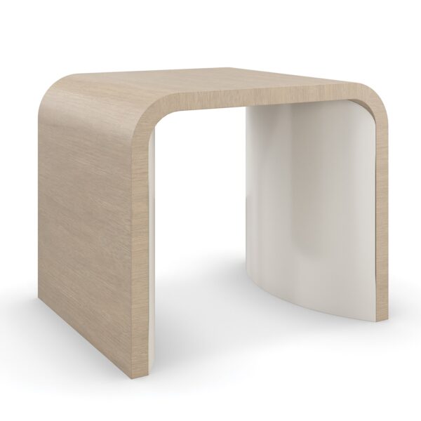 Movement End Table by Caracole with a sleek, modern look.