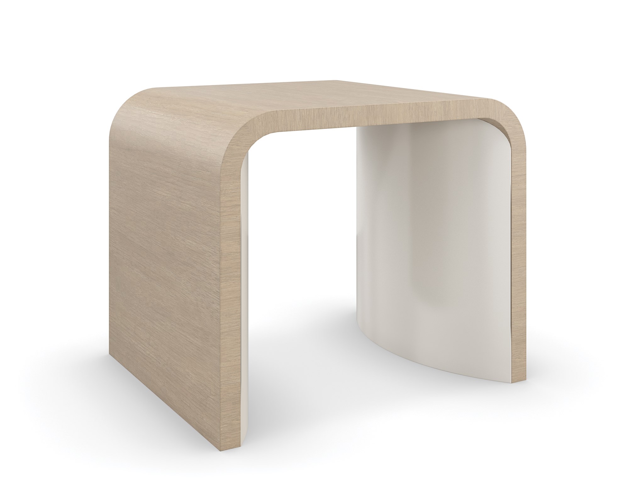 Movement End Table by Caracole with a sleek, modern look.